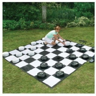   Classic GIANT Checker Set w Mat Fun Outdoor Yard Game Sport s Fun