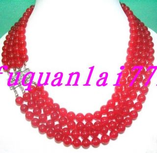 You are bidding on brilliant Asian jewelry 4 strands red