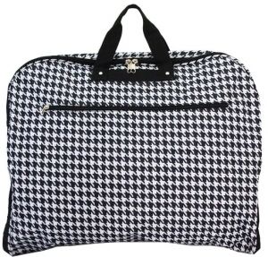 Garment Bag Quilted Travel Houndstooth Womens Back White Accessories