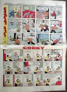 Laminated Comic Strip 1935 Gasoline Alley Frank King