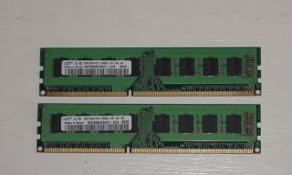  2X 2GB PC3 8500 memory ram NON ECC DDR3 1066MHz PC Desktop unbuffered