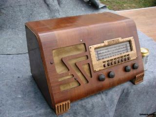 Antique Vintage Tube Radio 1940 Philco 40 155 Wood
