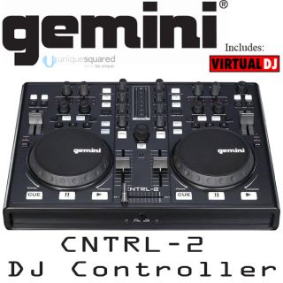 Gemini Cntrl 2 USB MIDI  DJ Controller w Virtual DJ Le