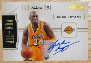 2010 11 National Treasures KOBE BRYANT All NBA autograph auto SP /99