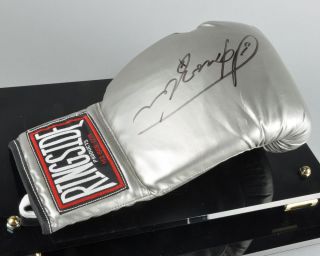 Smokin Joe Frazier Autographed Boxing Glove w Display Case COA by JSA