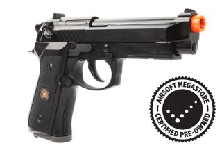  Black Widow Semi Auto Airsoft Gas Gun M9 Gas Blowback Pistol
