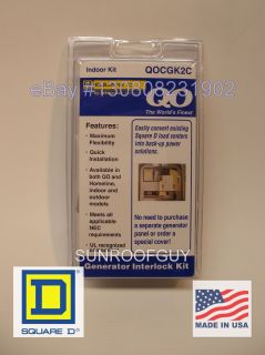  QO Load Center Indoor Generator Interlock Kit QOCGK2C ★ New