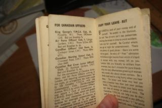 WWII Canadian Sailers / Soldiers & Airmens Leave Guide for London