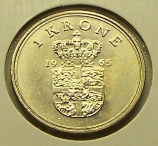  Denmark 1965 1 Krone "Frederik IX"