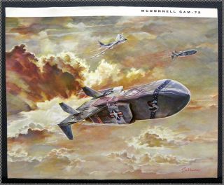 1950s Vintage Mcdonnnell Aircraft Gam 72 Guided Missle Publicity
