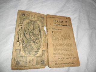 1898 Geo w Brown Co Pocket Ledger from Galesburg Illinois