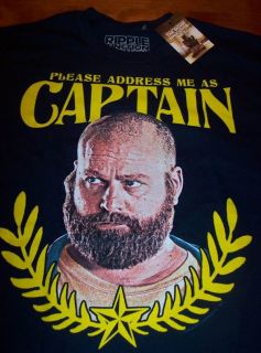 The Hangover 2 Zach Galifianakis Captain T Shirt Medium New w Tag