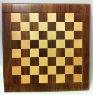  23 Walnut and Aspen Drueke Chess Board from 1986 New York Open