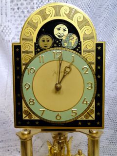  moon phase dial clock manufactured by georg wurthner there were only