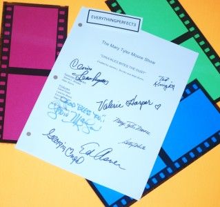 The Mary Tyler Moore Show Signed Script rpt 8x Ed Asner