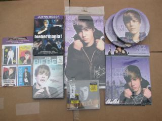 JUSTIN BIEBER BELIEVE CD Fan Fame dvd birthday party plates bags