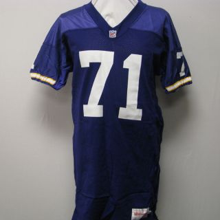 Minnesota Vikings Game Worn Purple Jersey 1990s 71 Wilson Size 54