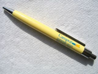 Drug Rep Pens Campral Plastic Metal Yellow RARE Find