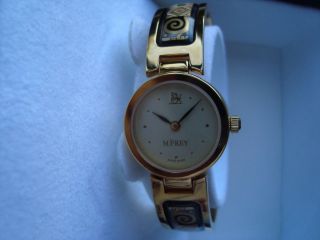RARE MICHAELA FREY WILLE GOLD PLATED WATCH KLIMT NEW CONDITION W BOX