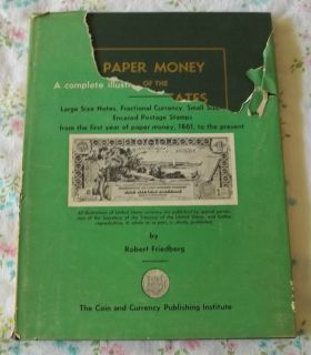   MONEY OF THE U S BY Robert Friedberg 1953 Illustrated FIRST EDITION