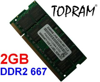 2L6 2GB DDR2 667 PC2 5300 SODIMM Memory Notebook RAM 2G