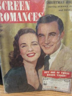 Screen Romances July 1944 Magazine Gene Kelly Dianna Durbin Christmas