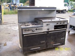  5' Tall 4 Burner Garland Stove with 36" Griddle