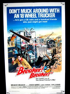Breaker Breaker 1977 Poster Chuck Norris Adventure EX