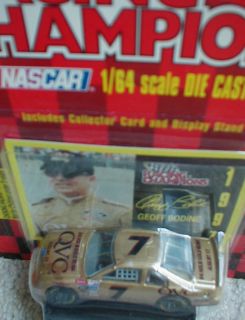 1997 Geoff Bodine  Gold Ford Car NASCAR Toy 1 64 Vintage Racing