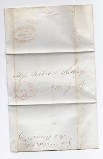 1837 Stampless Transatlantic Forwarder Cover   Ship Montreal   WC