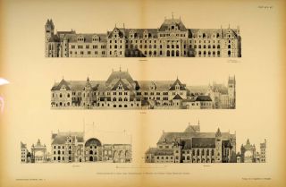 1894 National Museum Munich Georg Hauberrisser Print Original Historic