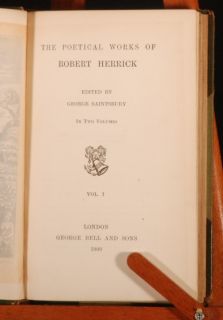 1900 Poetical Works of Robert Herrick Ed Saintsbury