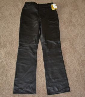 New REM Garson Brown Leather Pants Designer Womens Size 12 $180