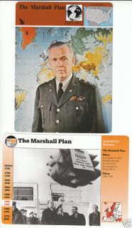 The George C Marshall Plan WW2 Story of America 2 Cards
