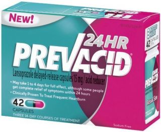 42ct Prevacid 24 Hr Acid Reducer gerd reflux stop stomach pain EXP