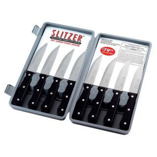 Slitzer™ 9pc Professional German Style Jumbo Steak Knives.Feature
