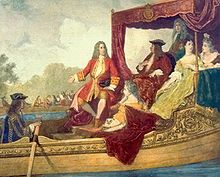 George Frideric Handel (left) and King George I on the River