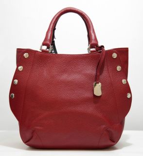 Furla Royal Cherry Leather Shopper Tote Bag $398 BNWT