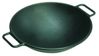 14 inch cast iron wok for stir fries and other recipes preseasoned