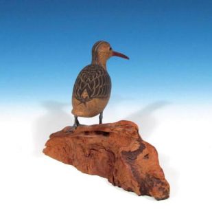 William Reinbold Era Vintage Miniature Wood Carved Decoy Folk Art Bird