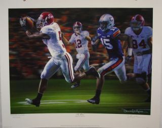 Alabama 2009 Iron Bowl The Drive LE print signed by Daniel Moore