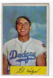 1954 Gil Hodges Bowman Card 138 Brooklyn Dodgers