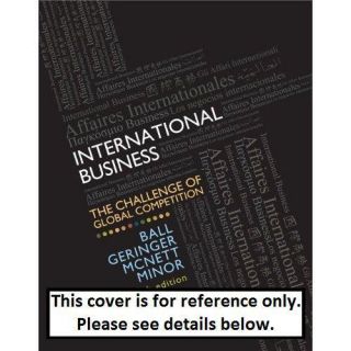   Business COLOR SEALED BRAND NEW Global Ed By Ball Minor Geringer