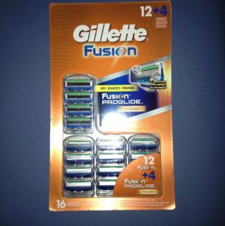 Bnib Gillette Fusion 12 Pack Plus Fusion Proglide Power 4 Pack, Total