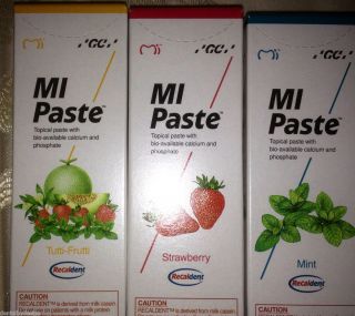 boxes MI Paste Plus (GC America)   Tutti Fruiti/Strawberry/Mint