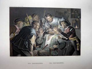  Engraving The Dentist After Gerrit Van Honthorst Fine Example