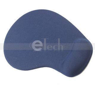 Gel Wrist Mouse Pad Silicone Wide Blue for Game Players Office Ect
