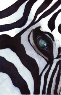 Print Zebra Watercolor Painting Art Africa Safari