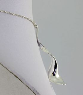 Tiffany Frank Gehry Orchid 925 Silver Pendant Necklace