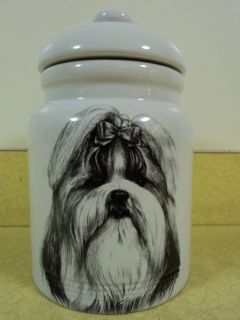 Shih Tzu 9 1 2 Ceramic Vladimir Rosalinde Cookie Jar or Treat Jar New